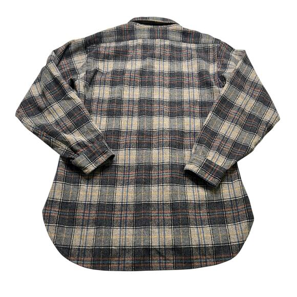 Vintage Pendleton Quilted Wool Shirt Jacket Plaid Button Down Men’s M USA 80s - Picture 9 of 13